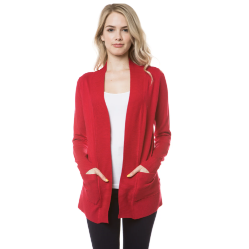 Cardigan Abierto Cielo Rojo